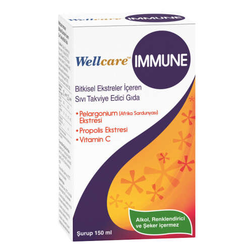 Wellcare Immune Sıvı Takviye Edici Gıda 150 ml - Wellcare
