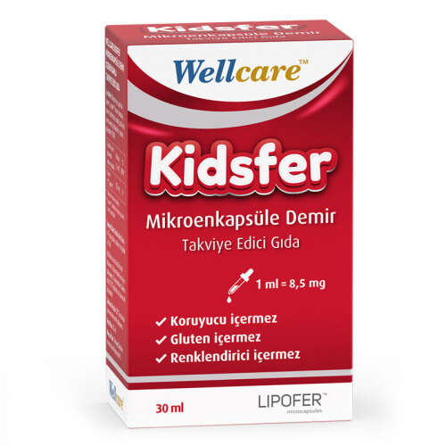 Wellcare Kidsfer Mikroenkapsüle Demir Takviye Edici Gıda 30 ml - Wellcare