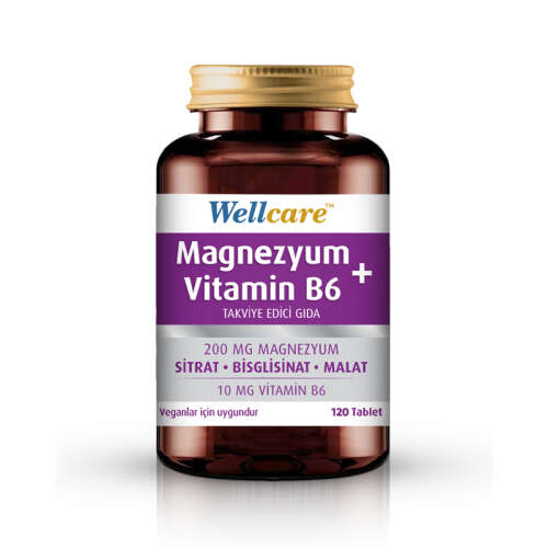 Wellcare Magnezyum Vitamin B6 Takviye Edici Gıda 120 Tablet - Wellcare