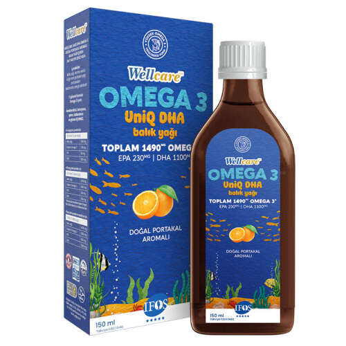 Wellcare Omega 3 Portakal Aromalı Balık Yağı 150 ml - Wellcare