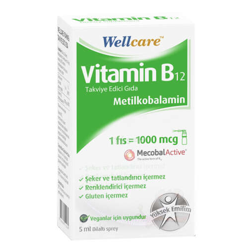 Wellcare Vitamin B12 Takviye Edici Gıda 5ml - Wellcare
