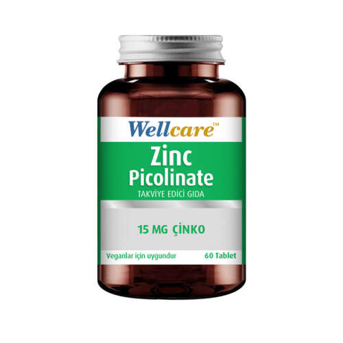 Wellcare Zinc Picolinate Takviye Edici Gıda 60 Tablet - Wellcare