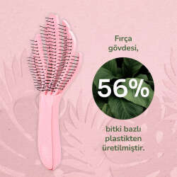 Wet Brush Go Green Kıvırcık Saçlara Özel Dolaşık Açıcı Saç Fırçası Pembe - 5