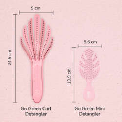 Wet Brush Go Green Kıvırcık Saçlara Özel Dolaşık Açıcı Saç Fırçası Pembe - 6