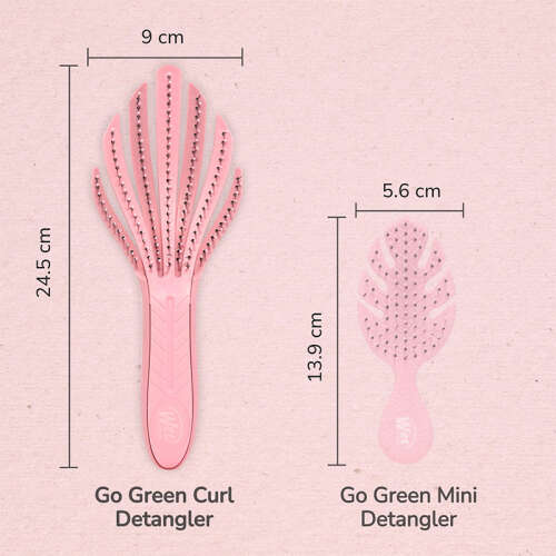 Wet Brush Go Green Kıvırcık Saçlara Özel Dolaşık Açıcı Saç Fırçası Pembe - 6
