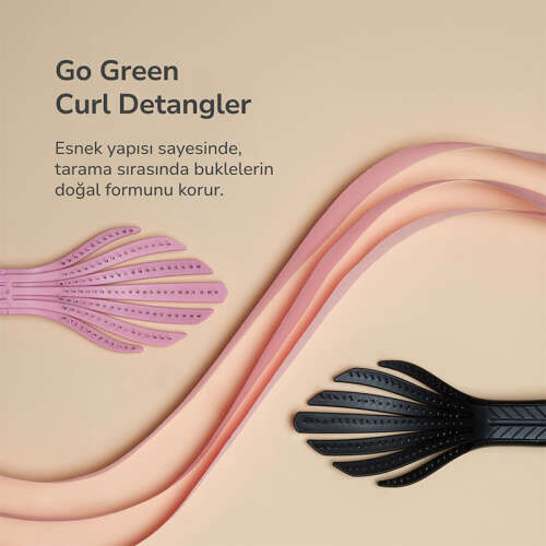 Wet Brush Go Green Kıvırcık Saçlara Özel Dolaşık Açıcı Saç Fırçası Pembe - 7