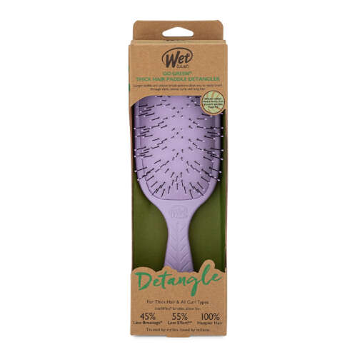 Wet Brush Go Green Paddle Detangler Kalın Telli Saçlar İçin Geniş Saç Fırçası - Lila - 2