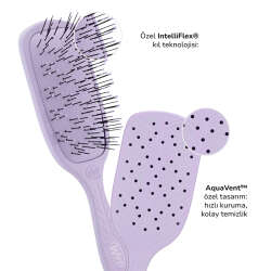 Wet Brush Go Green Paddle Detangler Kalın Telli Saçlar İçin Geniş Saç Fırçası - Lila - 3