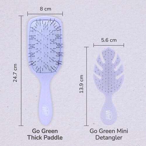 Wet Brush Go Green Paddle Detangler Kalın Telli Saçlar İçin Geniş Saç Fırçası - Lila - 6