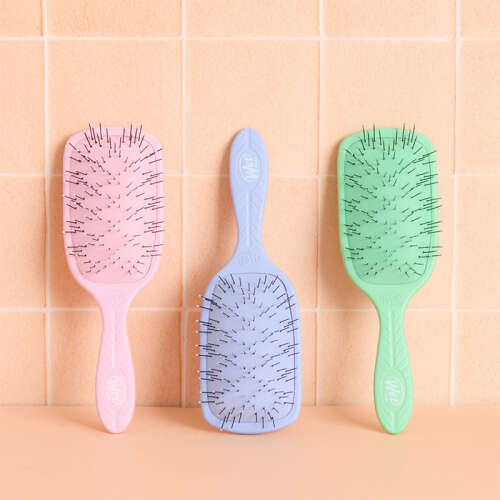 Wet Brush Go Green Paddle Detangler Kalın Telli Saçlar İçin Geniş Saç Fırçası - Lila - 9
