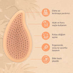 Wet Brush Go Green Palm Detangler Hindistan Cevizi Yağlı Saç Fırçası - 3