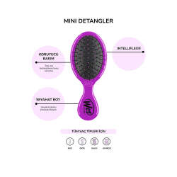 Wet Brush Mini Detangler Dolaşık Açıcı Saç Fırçası Mor - 3