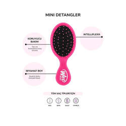 Wet Brush Mini Detangler Dolaşık Açıcı Saç Fırçası Pembe - 3