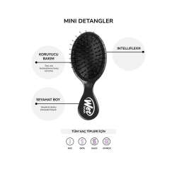Wet Brush Mini Detangler Dolaşık Açıcı Saç Fırçası Siyah - 3