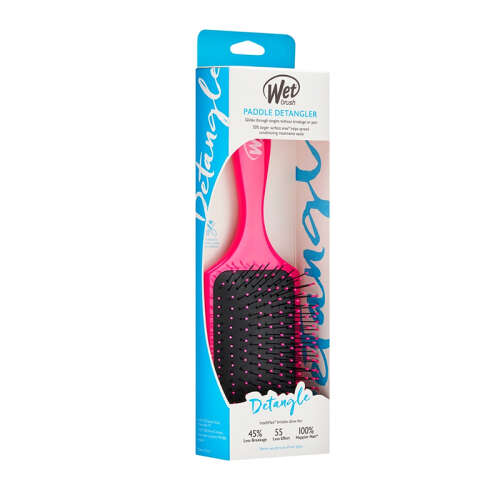 Wet Brush Paddle Detangler Dolaşık Açıcı Geniş Saç Fırçası Pembe - 2