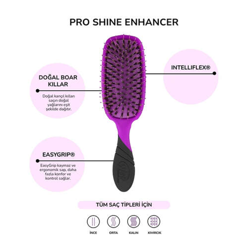 Wet Brush Pro Shine Enhancer Saç Fırçası - Mor - 4