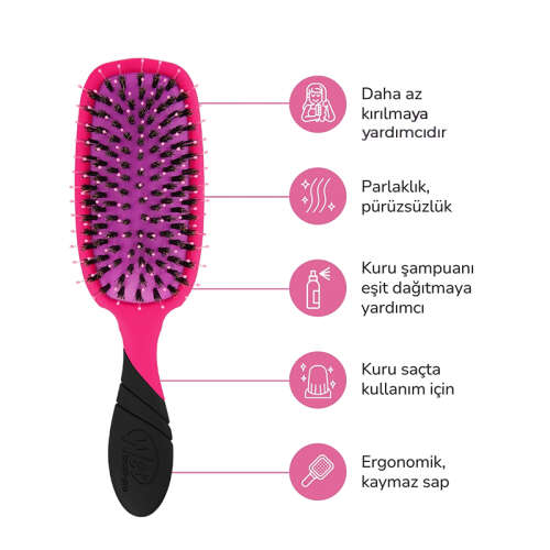 Wet Brush Pro Shine Enhancer Saç Fırçası - Pembe - 5