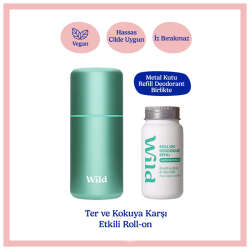 Wild Antiperspirant Roll On Aqua Case - Fresh Cotton - Sea Salt Refill Terleme Karşıtı Deodorant 50 ml - 1