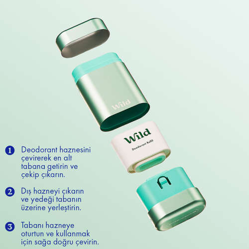 Wild Refill Yedek Stick Deodorant İçi Doğal Formül - Fresh Cotton - Sea Salt 40 g - 3