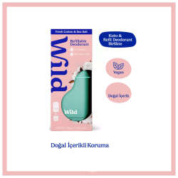 Wild Natural Stick Deodorant Kutu - Refill Fresh - Aqua Case -Fresh Cotton - Sea Salt 40 gr - 5
