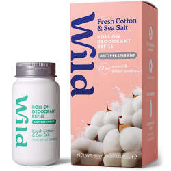 Wild Antiperspirant Roll On Fresh Cotton - Sea Salt Refill Deodorant Yedek Dolum 50 ml - 2