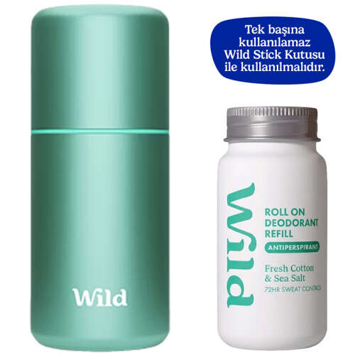 Wild Antiperspirant Roll On Fresh Cotton - Sea Salt Refill Deodorant Yedek Dolum 50 ml - 3