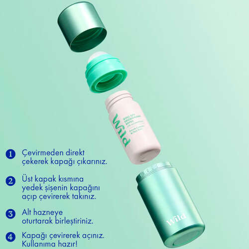 Wild Antiperspirant Roll On Fresh Cotton- Sea Salt Refill Deodorant Yedek Dolum 50 ml - 3