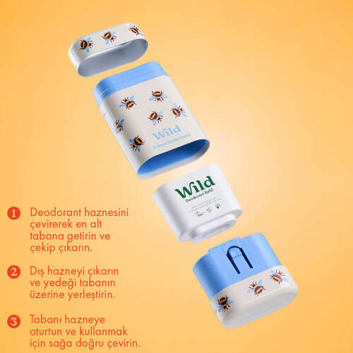 Wild Refill Yedek Stick Deodorant İçi Doğal Formül - Honey - Cactus Flower 40 g - 3