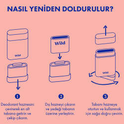 Wild Refill Yedek Stick Deodorant İçi Doğal Formül - Honey - Cactus Flower 40 g - 7
