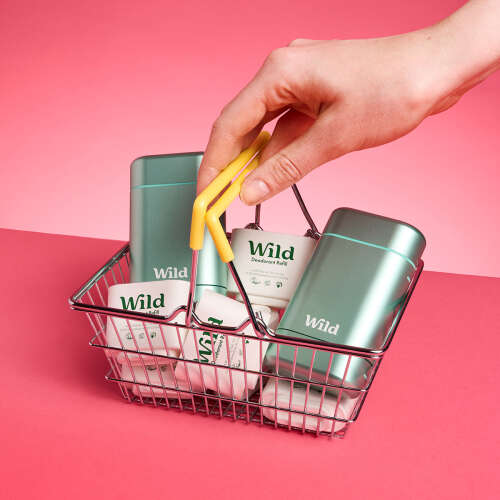 Wild Natural Stick Deodorant Kutu + Refill Paketi - Love Heart Case + Pink Grapefruit & Lime 40 g - 4