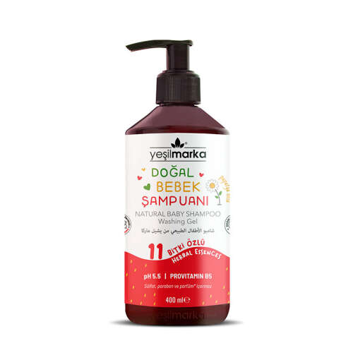 Yeşilmarka Doğal Bitki Özlü Bebek Şampuanı 400 ml - Çilek - Yeşilmarka
