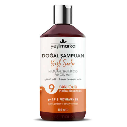 Yeşilmarka Doğal Şampuan 400 ml - Yağlı Saçlar için - Yeşilmarka
