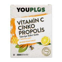 Youplus Vitamin C Çinko Propolis 20 Efervesan Tablet - Kopya - 1