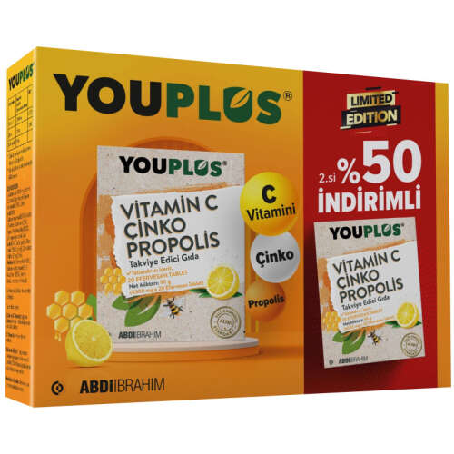 Youplus Vitamin C Takviye Edici Gıda - 2cisi %50 İNDİRİMLİ - Abdi İbrahim