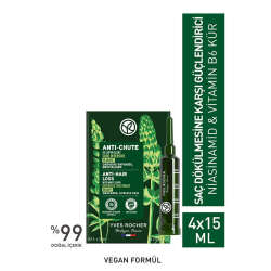 Yves Rocher Anti Chute Niasinamid ve Vitamin B6 İçeren Saç Dökülmesine Karşı Kür 4x15 ml - 1