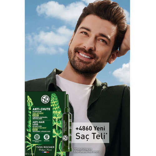 Yves Rocher Anti Chute Niasinamid ve Vitamin B6 İçeren Saç Dökülmesine Karşı Kür 4x15 ml - 4