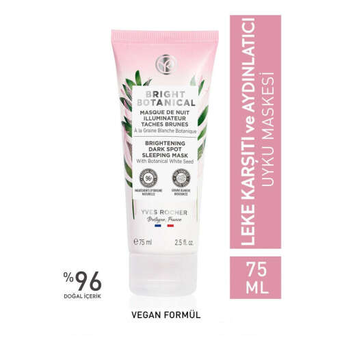 Yves Rocher Bright Botanical Leke Karşıtı Aydınlatıcı Uyku Maskesi 75 ml - 1