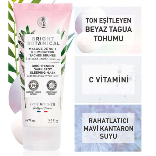 Yves Rocher Bright Botanical Leke Karşıtı Aydınlatıcı Uyku Maskesi 75 ml - 5