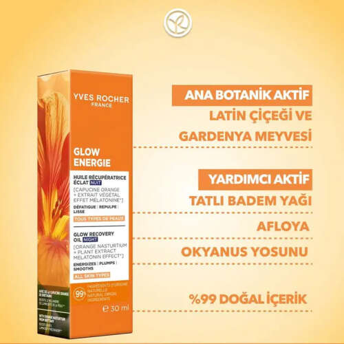 Yves Rocher Glow Energie Işıltı Veren Gece Bakım Yağı 30 ml - 3