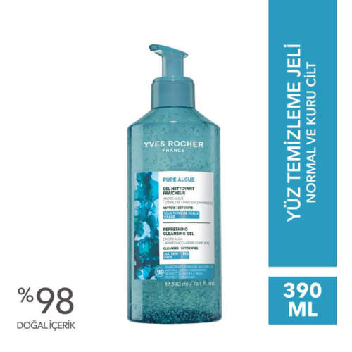 Yves Rocher Pure Algue Antioksidan Prebiyotik Yüz Yıkama Jeli 390 ml - 2