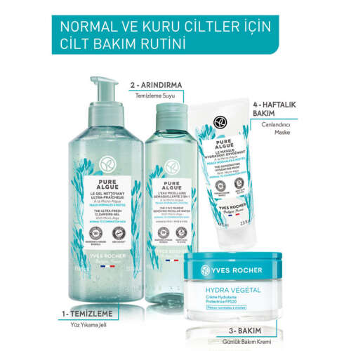 Yves Rocher Pure Algue Nemlendirici ve Ferahlatıcı Yüz Yıkama Jeli 390 ml - 5