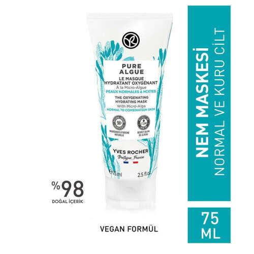 Yves Rocher Pure Algue Yoğun Nemlendirici ve Canlandırıcı Maske 75 ml - 1