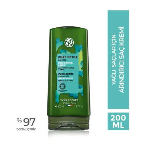 Yves Rocher Pure Detox Yağlı Saçlar için Arındırıcı Saç Kremi 200 ml - 8