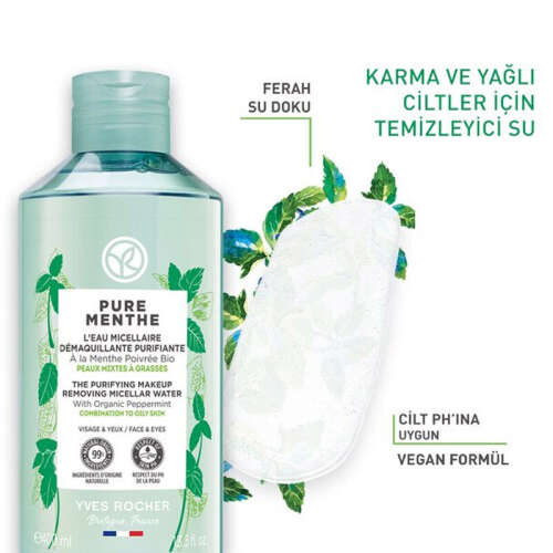 Yves Rocher Pure Menthe Arındırıcı Yüz ve Makyaj Temizleme Suyu 400 ml - 3