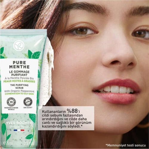 Yves Rocher Pure Menthe Gözenek Sıkılaştırıcı Arındırıcı Peeling 75 ml - 7