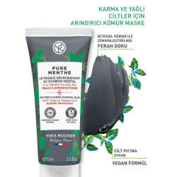 Yves Rocher Pure Menthe Siyah Nokta Karşıtı Kömür Maskesi 75 ml - 3