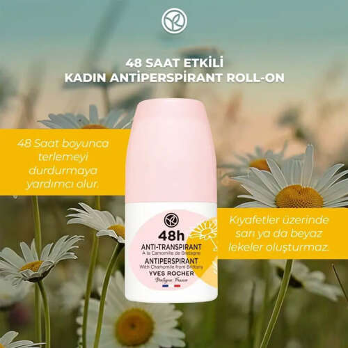 Yves Rocher Roll-on Antiperspirant Deodorant - Papatya 50 ml - 6