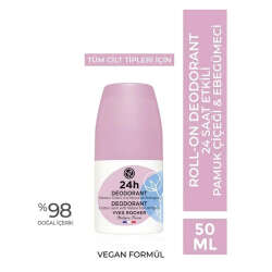 Yves Rocher Roll-on Deodorant - Pamuk Çiçeği ve Ebegümeci 50 ml - 1