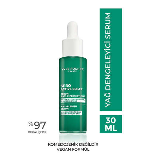 Yves Rocher Sebo Active Clear Vegetal Yağ Dengeleyici Cilt Serumu 30 ml - 1