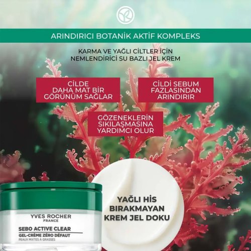 Yves Rocher Sebo Vegetal Gözenek Sıkılaştırıcı Nemlendirici Jel Krem 50 ml - 3